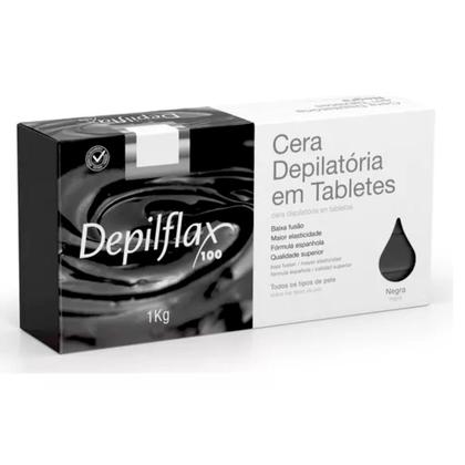 Imagem de Kit 3 Cera Quente Elastica Depilatória Negra Depilflax 1kg