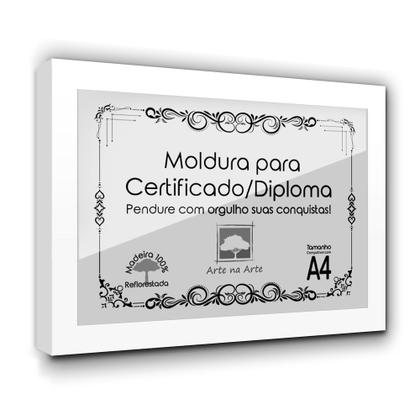 Imagem de Kit 3 Certificados Diplomas A4 com Tela de Acetato e MDF