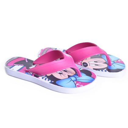 Imagem de kit 3 Chinelos Feminino Infantil Meninas Personagens Minnie Unicornio Fini