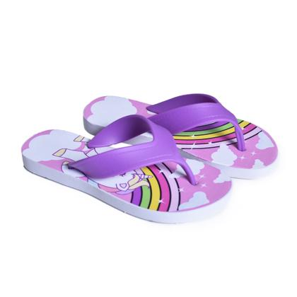 Imagem de kit 3 Chinelos Feminino Infantil Meninas Personagens Minnie Unicornio Fini