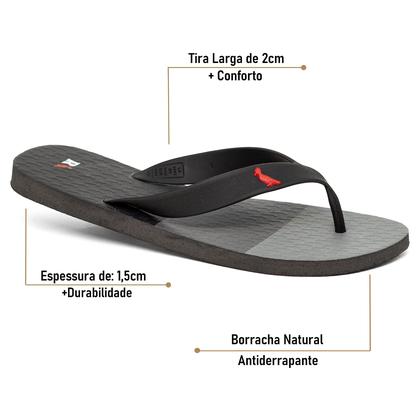 Imagem de Kit 3 Chinelos Reserva RSV Go Trancoso Borracha Confortável Clássico