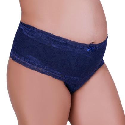 Imagem de Kit 3 Cinta de Algodão com Detalhe em Renda Calcinha Cós Alto Gestante - c3 KIT 3 KAREN