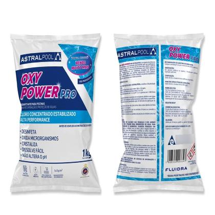 Imagem de Kit 3 Cloros Para Piscina Astralpool Oxy Power Pro 1kg