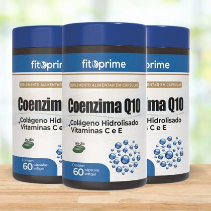 Imagem de Kit 3 Coenzima Q10 Com Colágeno Vitaminas C e E 60 Cápsulas Fitoprime