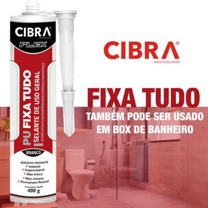 Imagem de Kit 3 Cola Fixa Tudo Selante Pu Impermeável Uso Geral 400g Cibra