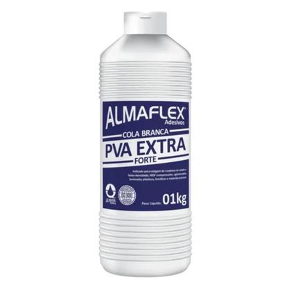 Imagem de Kit 3 Cola Pva Extra Forte Branca 1kg Madeira Mdf Concreto Almaflex