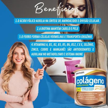 Imagem de Kit 3 Colágeno Hidrolisado Verisol Natural 250g Maxinutri