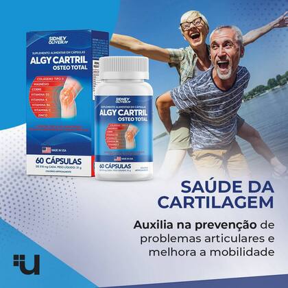 Kit 3 Colágenos Tipo II Não Hidrolisado 40 mg + Vitaminas Algy Cartril ...