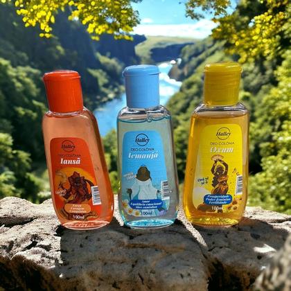Imagem de Kit 3 Colônia Iemanjá Iansã Oxum Halley 100ml- Escolha Orixá