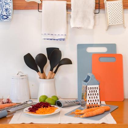 Imagem de Kit 3 Concha de Silicone com Cabo de Madeira Oikos