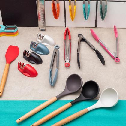 Imagem de Kit 3 Concha de Silicone com Cabo de Madeira Oikos