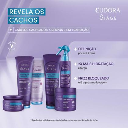 Imagem de Kit 3 Condicionador para Cabelos Cacheados Revela Os Cachos Ondulados 200ml Eudora Siàge