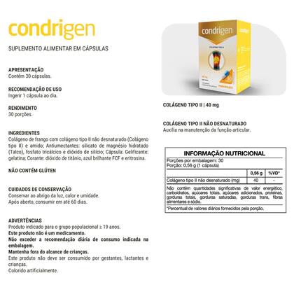 Imagem de Kit 3 Condrigen Colágeno Tipo 2 com 30 Capsulas Maxinutri