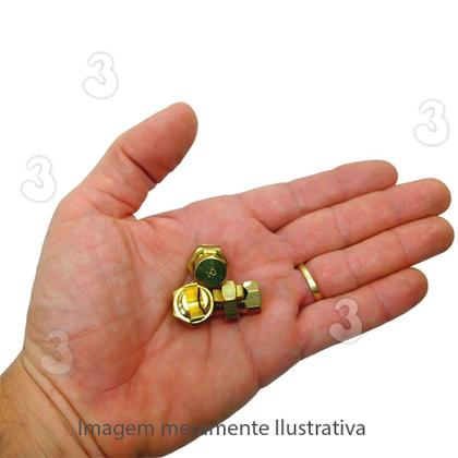 Imagem de Kit 3 Conector Parafuso Fendido Split Bolt 10mm Latão Emenda Cabos