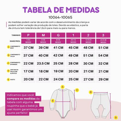 Imagem de Kit 3 Conjunto Bebê Infantil Térmico Segunda Pele Body Calça