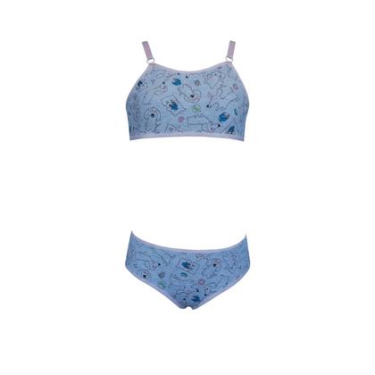 Imagem de Kit 3 Conjunto Calcinha e Sutiã Infantil Algodão