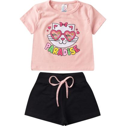 Imagem de Kit 3 Conjunto Infantil Calor Juvenil Feminino Atacado Top