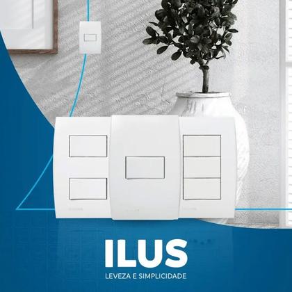 Imagem de KIT 3 Conjunto Interruptor Duplo 4x2 Ilus Siemens Soprano