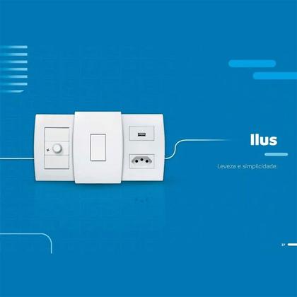 Imagem de KIT 3 Conjunto Interruptor Duplo 4x2 Ilus Siemens Soprano