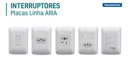 Imagem de Kit 3 Conjunto Interruptor Paralelo + Tomada 10a Tramontina