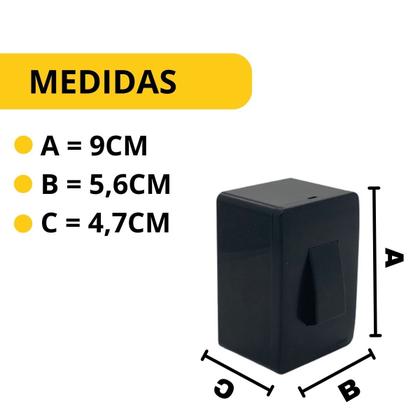 Imagem de kit 3 Conjunto Interruptor Simples Sobrepor Sistema X Preto