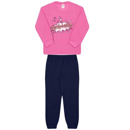 Imagem de Kit 3 Conjunto Moletom Infantil Feminino Flanelado e Quentinho de Frio