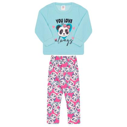 Imagem de Kit 3 Conjunto Moletom Infantil Feminino Flanelado e Quentinho de Frio