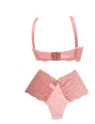 Imagem de Kit 3 Conjunto Plus Size Luxo Poliamida com Renda Lingerie Reforçado Conforto