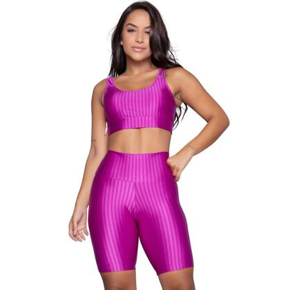 Imagem de KIT 3 Conjunto Top e Bermuda New Zig 3D WLS Modas Bojo Compressão Academia Treino Moda Fitness