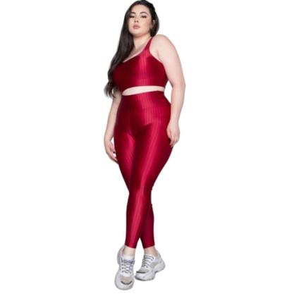 Imagem de KIT 3 Conjunto Top e Calça Plus Size New Zig 3D WLS Modas Bojo Compressão Academia Moda Fitness