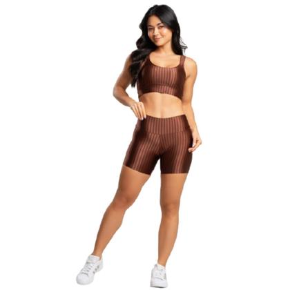 Imagem de KIT 3 Conjunto Top e Short New Zig 3D WLS Modas Bojo Compressão Academia Treino Moda Fitness