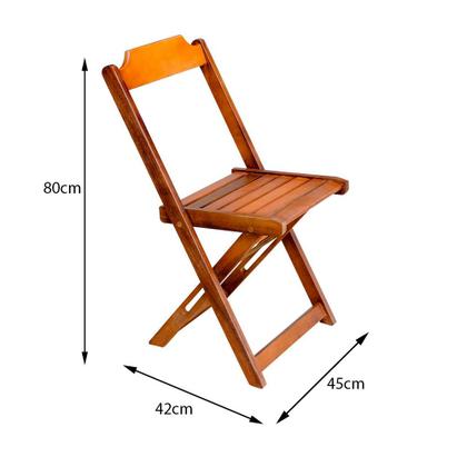 Imagem de Kit 3 Conjuntos de Mesa Dobravel com 2 Cadeiras de Madeira 70x70 para Restaurante e Bar - Mel