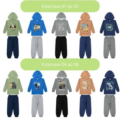 Imagem de Kit 3 Conjuntos De Moletom Infantil Inverno Menino