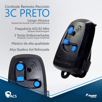 Imagem de Kit 3 controles nice peccinin tx 3c preto