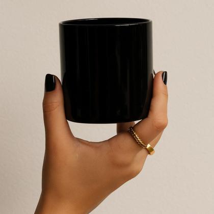 Imagem de Kit 3 Copos De Vidro Whisky Preto 230 Ml