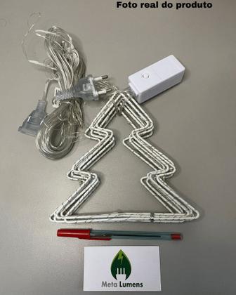 Imagem de Kit 3 Cortina Pingente Arvore Branco Quente 108 Leds 4M Bivolt