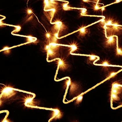 Imagem de Kit 3 Cortina Pingente Arvore Branco Quente 108 Leds 4M Bivolt