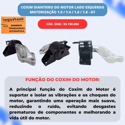 Imagem de Kit 3 Coxim Motor Câmbio Automático Onix Prisma 2011 A 2016