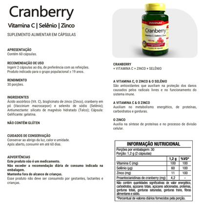 Imagem de Kit 3 Cranberry Vitamina C+ Selênio 60 Capsulas Maxinutri