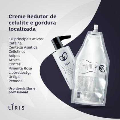 Imagem de Kit 3 Creme de Massagem Redutor de Celulite e Gordura Localizada Liris 500ml