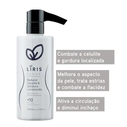 Imagem de Kit 3 Creme de Massagem Redutor de Celulite e Gordura Localizada Liris 500ml