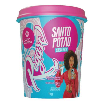 Imagem de Kit 3 Creme de Tratamento para Pentear e Hidratante 2 em 1 Regarv 1kg Corpo Dourado Todos os Tipos de Cabelo