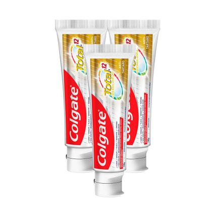 Imagem de Kit 3 Creme Dental Colgate Total 12 Anti Tártaro 140g