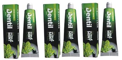 Imagem de Kit 3 Creme Dental Ultra Mint com Xilitol Sem Flúor Menta 70gr Dentil