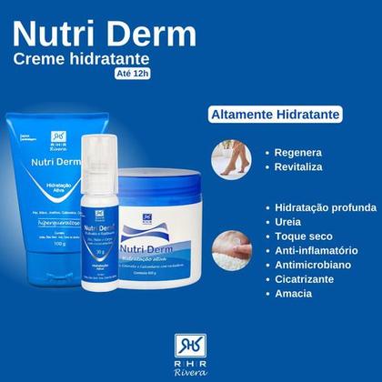 Imagem de Kit 3 Creme Hidratante com Ureia Nutri Derm 100gr