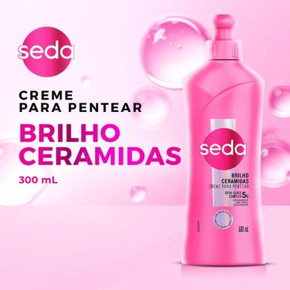 Imagem de Kit 3 Creme para Pentear Seda Cocriações Ceramidas Brilho 300ml
