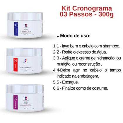 Imagem de Kit 3 Cronograma Hidratação - Nutrição - Reconstrução 300g