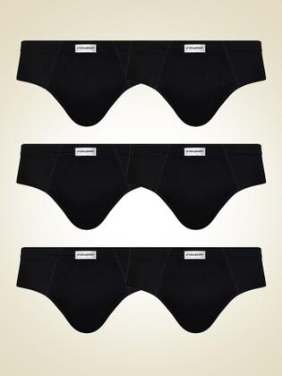 Imagem de Kit 3 Cueca Slip Rouper Algodão Básica Dia-a-Dia