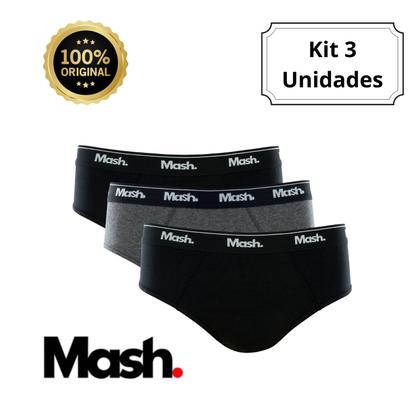 Imagem de Kit 3 Cuecas Adulto Slip Mash 010.04 Algodão