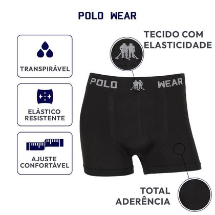 Imagem de Kit 3 Cuecas Boxer Polo Wear Infantil Microfibra Sortido
